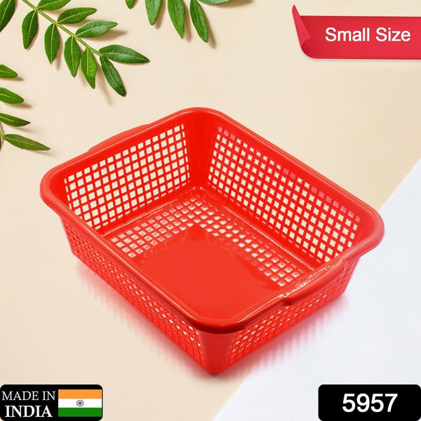 5957 Plastic Kitchen Small Size Vegetables and Fruits Washing Basket Dish Rack Multipurpose Organizers