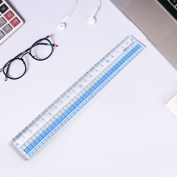 7925 Transparent Ruler, Plastic Rulers, for School Classroom, Home, or Office DeoDap