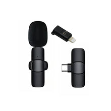 12639 Intelligent Noise Cancelling Live Streaming Clip on Microphone for Type-C & for iPhone with Charging Mini Wireless Lapel Collar Microphone