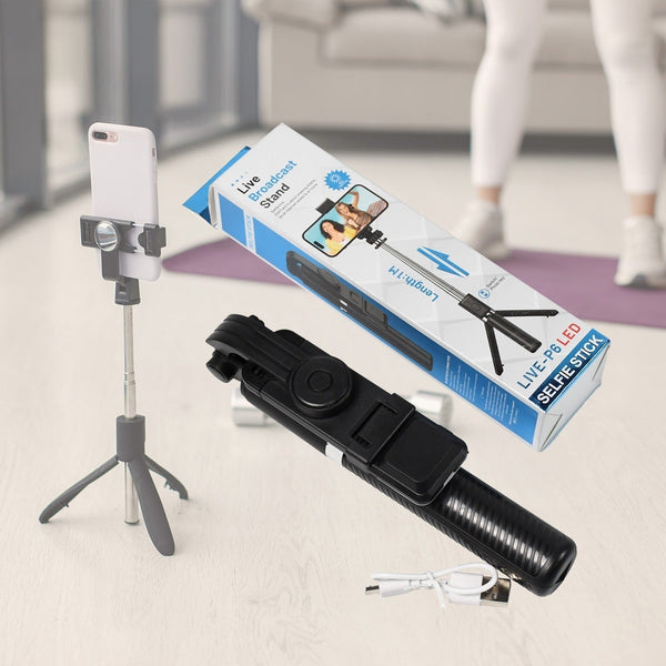 6400 Bluetooth Selfie Stick, Portable Phone Tripod Stand for Mobile. DeoDap