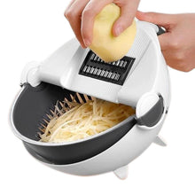 2161 10 in 1 Multifunctional Vegetable Fruits Cutter/Slicer Shredder with Rotating Drain Basket DeoDap