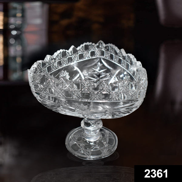 2361 Crystal Touch Beautiful Decorative Designer Fruit Glass Bowl DeoDap