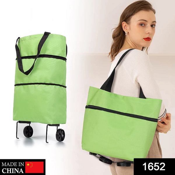 1652 Folding Cart Bags Trolley Shopping Bag For Travel Luggage DeoDap