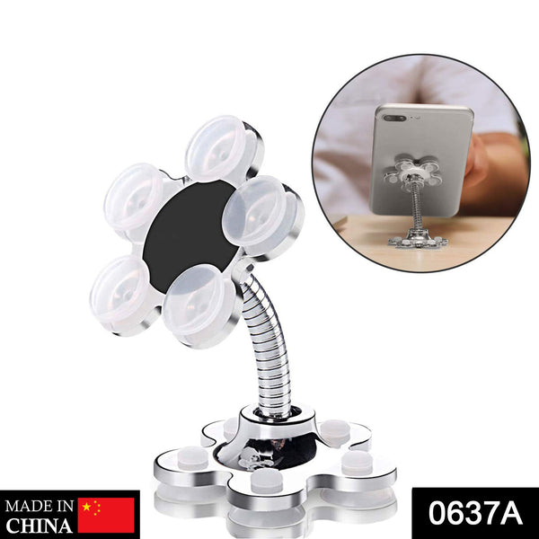 0637A Phone Holder, 360°Rotatable Phone Stand Multi-Function Double-Sided Suction Cup Mobile Phone Holder DeoDap
