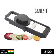 8120 Ganesh Adjustable Plastic Slicer, 1-Piece, Black/Silver DeoDap