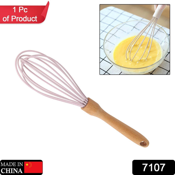 7107 Whisk Wood Handle hand Bender ( 1 pcs ) DeoDap