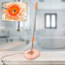 17963   360° Rotatable Ceiling Dust Cleaning Mop Extendable Long Lightweight Handle Mop Heads Pad, Spin Scrubber for Ceiling Floor Bathroom Kitchen Tile