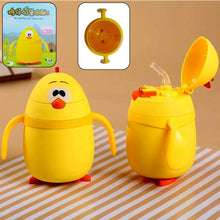 12618 Cute Duck Shape Milk Bottle With Adjustable Strap / Water & Juice Bottle For Kids / Thermos Bottle Outdoor Sport Glass water bottle, leakproof BPA-free for travel cold and hot water glass water bottle - 248ML