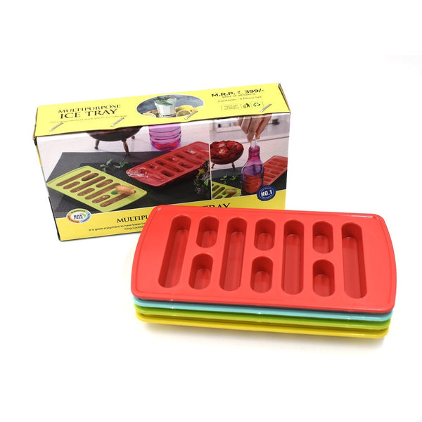 0784 4 Pc Fancy Ice Tray used widely in all kinds of household places while making ices and all purposes. DeoDap