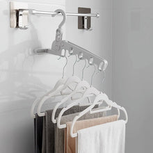 13049 5 holes foldable clothes Hanger, travel clothes hanger, multifunctional clothes hanger, space-saving wall holder, clothes rack, robust clothes hanger for travel, indoors.