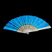 4930 Hand Folding Fan, Chinese Vintage Style Handheld Fan with Fabric Sleeve DeoDap