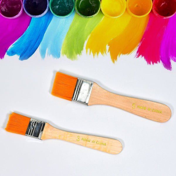 4982 Artistic Flat Painting Brush 2pc for Watercolor & Acrylic Painting. DeoDap