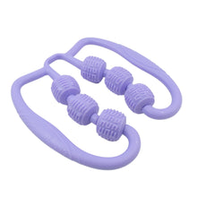 Muscle Massage Roller, 8 &10 Wheels Relieve Soreness Leg Muscle Roller Fitness Roller Muscle Relaxer Massage Roller Ring Clip All Round Massaging Uniform Force Elastic PP Drop Shaped for Home Use (1 Pc)