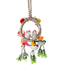 Home Decoration Bird Nest Decor Lovely Beautiful Artificial Birds Jute Nest Hanging for Balcony and Garden Decoration |Home Decor Wall Hanging Decorative Showpiece (1 Pc / Mix Color)