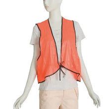 7453 Economy Safety Vest, Soft Vinyl with Tie Closure for Identifying Staff and Volunteers Adult PVC Safety Vest High Visibility for Outdoor Operator