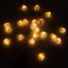 8420 Halloween Decoration Outdoor Indoor Skeleton Head 16 Skulls String Light Set Blow Mold, Decoration Lights Fairy Lights Led Garlands Halloween Decor Garland Decor Wreath Pumpkin