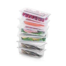 5792 FOOD STORAGE CONTAINER WITH REMOVABLE DRAIN PLATE AND LID 1500 ML Vegetables & Fruits Freezer Storage Container for Kitchen (PACK OF 6PC 1500ML)