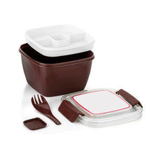 5941 Unique Lunch Box Reusable Freezer Safe Food Containers with Spoon for Adults and Kids, BPA free Plastic Material