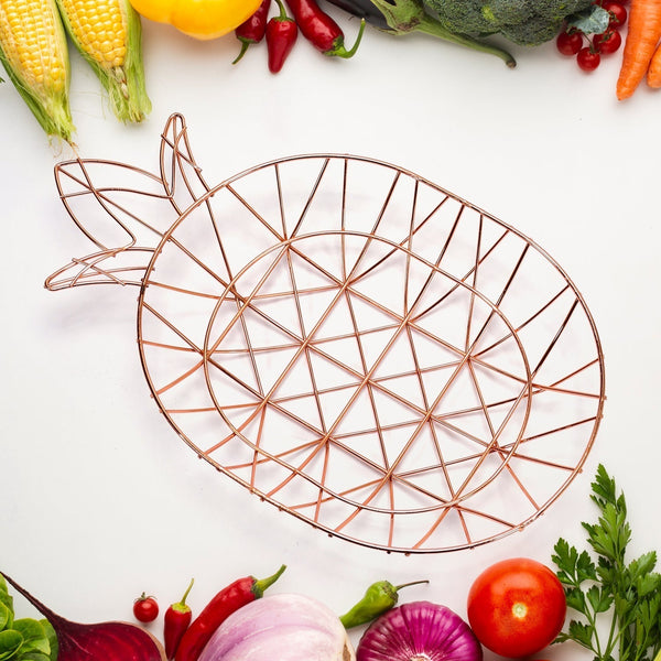 5137 Decorative and Functional Metal Fruit Basket For Kitchen Use DeoDap