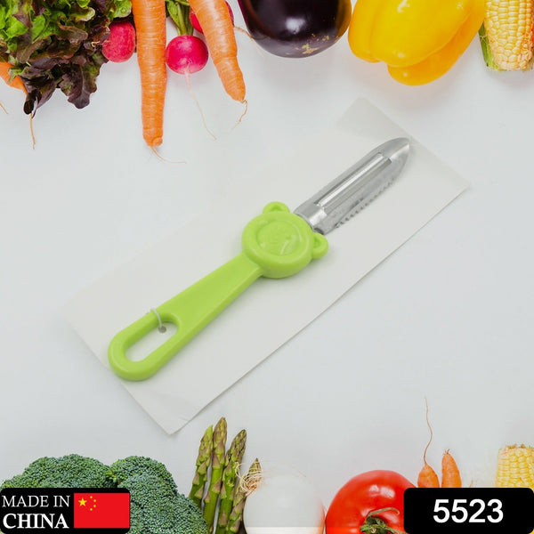 5523 Multi-Purpose Stainless Steel Peeler With Handle For Vegetables,  2 in 1 Potato Peeler and Cutter, Stainless Steel Potato Peeler, grated Carrot, grated, Suitable for Peeling and shredding Fruit and Vegetables Kitchen Accessories (1 Pc)