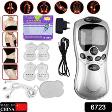 6723  Multifunctional Massager, Health Care Digital Chinese Meridian Tens Therapy Massager Relax Body Muscle Accupuncture Machine 4 Electrode Pads & Charger Adapter and Cable,  Physiotherapy, Electric Digital Therapy neck back Mane Massage