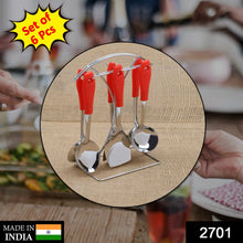 2701 6 Pc SS Serving Spoon stand used in all kinds of household and kitchen places for holding spoons etc. DeoDap