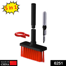 6251 5in1 Multi-Function Soft Dust Clean Bush for Computer Cleaning, with Corner Gap Duster Keycap Puller Remover for Gamer Pc DeoDap