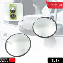 1517 Car Blind Spot Side Mirror Round HD Glass Blindspot Mirror Convex Rear View Mirror, Car Mirror Accessories Suitable All Cars, Frameless Design (2 Pcs Set )