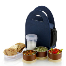 128 Steel Lunch Box Set (4 pcs, Black) Sky-Angle