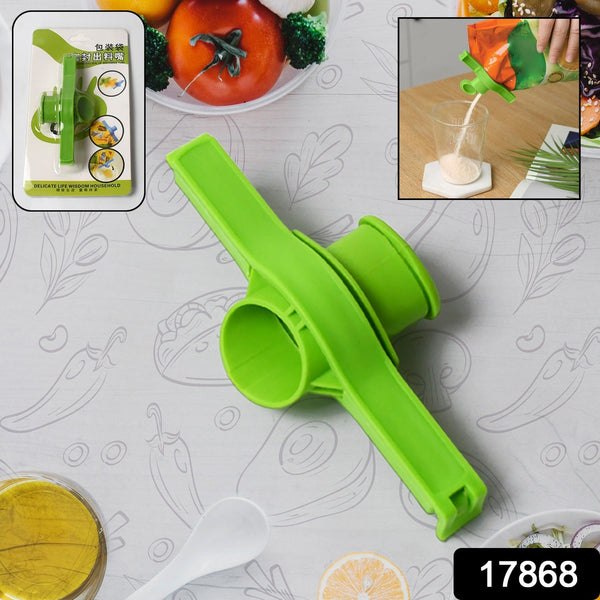 17868 Food Storage Sealing Clip Solid Color Seal Pour Bag Clip Snack Bag Clip Food Bag Sealing Clip Sealing Clamp with Cap Kitchen Chip Bag Clips (1 Pc)