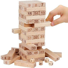 UK-0324 Wooden 54 Wooden Building Block, Party Game, Tumbling Tower Game for Kids and Adults ( Zenga Tower)