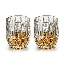 UK-0294 Luxurious Modern Design Crystal Glasses, Tumbler Drinking Glasses for Cocktail Mocktail Lassi Glass for Better Head Retention Crystal Clear Glass Set of 6-300ML