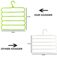 1541 Premium Wardrobe Storage Organizer 5 in 1 Multipurpose Plastic Hanger, Assorted (5) DeoDap