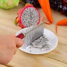 UK-0218 Crinkle Cut Knife, Vegetable Salad Chopping Knife Crinkle Cutters, Crinkle Cutting Tool French Fry Slicer , Potato Cutter Wavy Crinkle,French