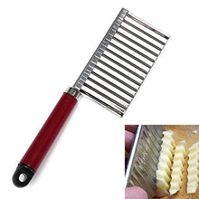 UK-0218 Crinkle Cut Knife, Vegetable Salad Chopping Knife Crinkle Cutters, Crinkle Cutting Tool French Fry Slicer , Potato Cutter Wavy Crinkle,French