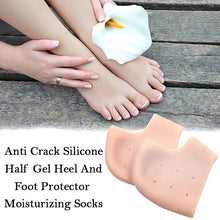 1475 Anti Crack Silicone Half Gel Heel And Foot Protector Moisturizing Socks DeoDap