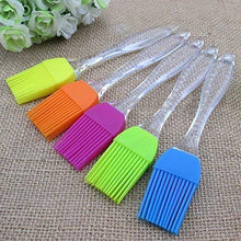 UK-0270 Silicon Brush & Spatula for Kitchen Cooking Oiling, Face, Clove Pastry Cake Mixer, Decorating, Backing, Glazing, Brush for Grilling Tandoor Multicolour