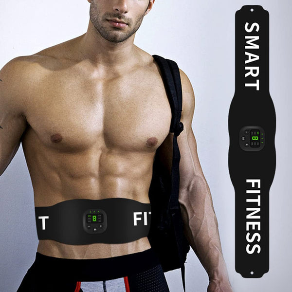 Cart2Add weight loss Abdomen Waist for Fitness Belt Abdominal Smart Home Men Exercise Women USB Training of Black Charging