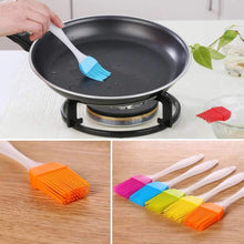 UK-0270 Silicon Brush & Spatula for Kitchen Cooking Oiling, Face, Clove Pastry Cake Mixer, Decorating, Backing, Glazing, Brush for Grilling Tandoor Multicolour