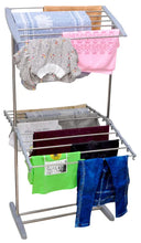 UK-0040 Cloth Dryer Stand Stainless Steel Foldable Cloth Stands Rack for Drying Clothes for Home/Indoor/Outdoor/Balcony