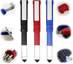 UK-0320 Multifunction Stylus Pen, 4 in 1 Tools Pen with Phone Stand and Touch Screen Mini Pen Compact Pocket Pen-Shaped Phone Holder with Screwdriver Tool