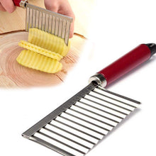 UK-0218 Crinkle Cut Knife, Vegetable Salad Chopping Knife Crinkle Cutters, Crinkle Cutting Tool French Fry Slicer , Potato Cutter Wavy Crinkle,French