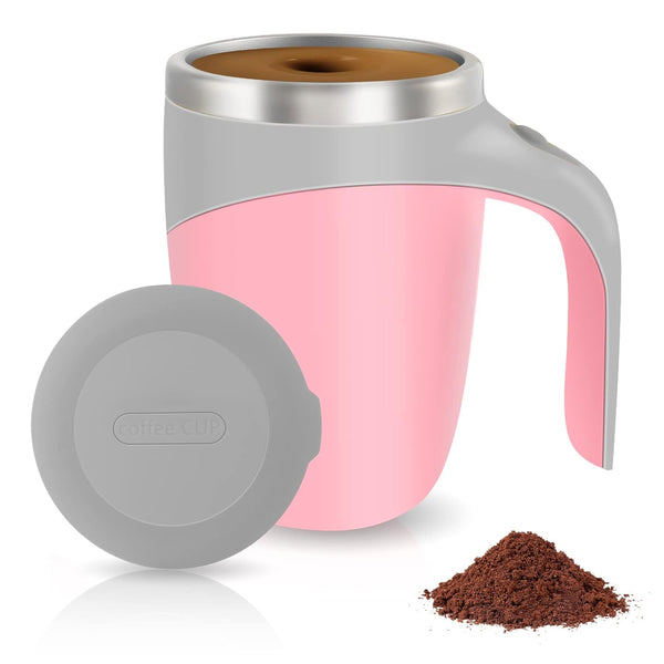 Cart2Add Automatic Magnetic Stirring Coffee Mug, Rotating Home Office Travel Mixing Cup,Funny Electric Stainless Steel Self Mixing Coffee Tumbler, Suitable for Coffee, Milk, Cocoa and Other Beverages (Multicoloured)