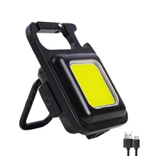 UK-0194 Keychain Mini Flashlight with 4 Light Modes,Ultralight Portable Pocket Light with Folding Bracket Bottle Opener and Magnet Base for Camping Walking