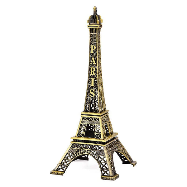 UK-0245 3D Metal Paris Eiffel Tower Metal Craft Famous Landmark Building Metal Statue, Cabinet, Office, Gifts Decorative Showpiece.