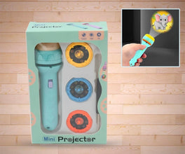 UK-0232 Mini Slide Projector for Kids with 3 Slide and 24 Animated Pattern, Flashlight Torch for Kids, Projector Torch