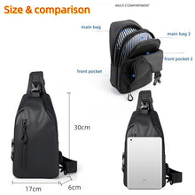 Cart2Add Men's Chest Bag Shoulder Bag Messenger Sports Backpack Water Resistant Usb Charging Port Shoulder Sling Bag