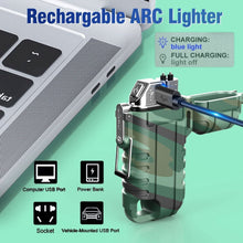 Cart2Add Rechargeable Electric Lighter with 360° Flexible Long Neck for Candle Grill, Waterproof USB Arc Lighters with Lanyard and Hanging Hole, Windproof Plasma Flameless Lighter