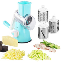 Plastic Stainless Steel 3 in 1 Multi-Functional Drum Rotary Vegetable Cutter, Shredder, Grater & Slicer | Slicer Dicer with High Speed Rotary Cylinder - (Multicolor)