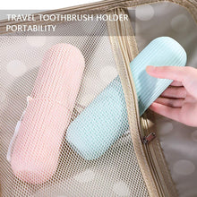 UK-0250 Toothbrush Capsule Shape Container Case Box Storage Organizer Cover Portable for Travel Bathroom Hiking Camping Plastic Toothbrush Holder